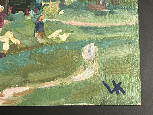 Oil Painting On Board By V. V. Kolesnik. 1981